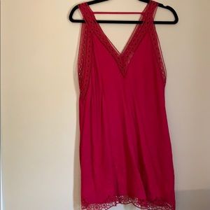 Berry color short dress